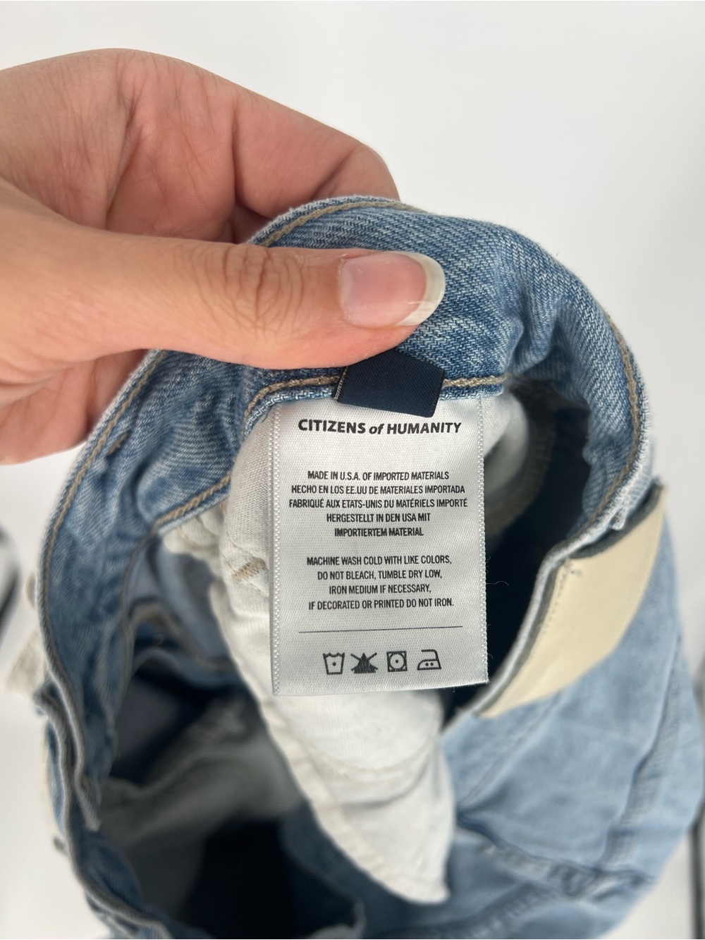 Citizens of Humanity Brynn Light Wash Drawstring Straight Leg Denim Jeans 31 - Picture 11 of 12